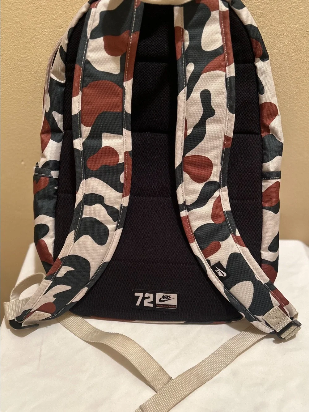 Nike Camo Backpack in Black, Red & Cream